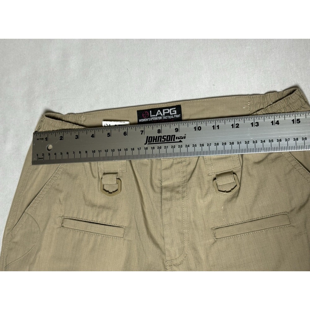 LAPG khaki Stretch Ops Tactical Pants cargo woman's fade resistant Size 8 long - Picture 10 of 16